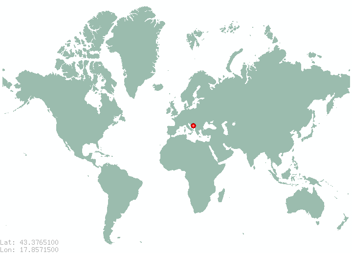 Predionica in world map